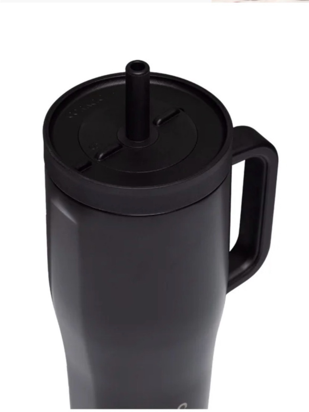 Corkcicle Matte Black Travel Tumbler with Handle & Straw - Picture 2 of 3